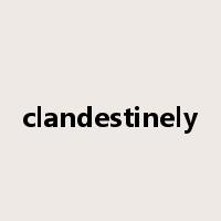 clandestinely是什么意思
