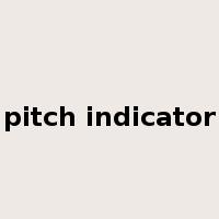 pitch indicator是什么意思