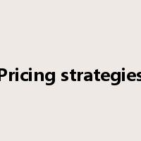 Pricing strategies是什么意思