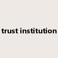 trust institution是什么意思