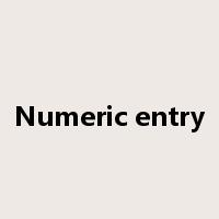 Numeric entry是什么意思