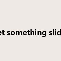 let something slide是什么意思