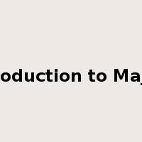 Introduction to Majors是什么意思