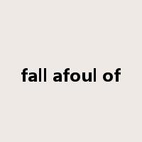 fall afoul of是什么意思
