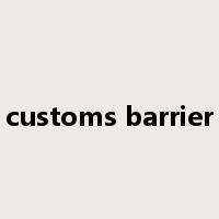 customs barrier是什么意思