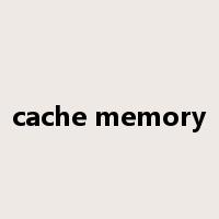 cache memory是什么意思