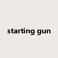 starting gun是什么意思