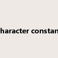 character constant是什么意思