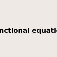 functional equation是什么意思