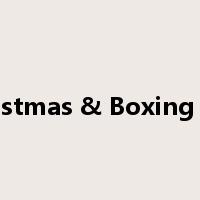 Christmas & Boxing Day是什么意思