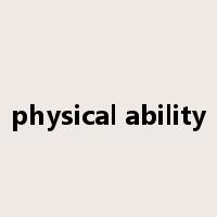 physical ability是什么意思