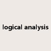 logical analysis是什么意思