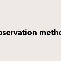 observation method是什么意思
