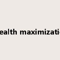 Wealth maximization是什么意思