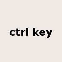 ctrl key是什么意思
