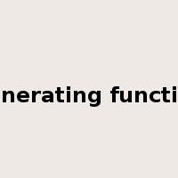 generating function是什么意思