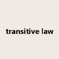 transitive law是什么意思