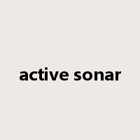 active sonar是什么意思