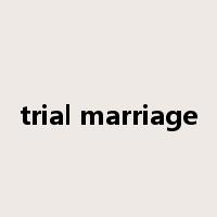 trial marriage是什么意思