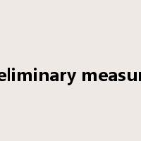 preliminary measures是什么意思