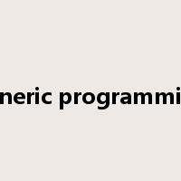 generic programming是什么意思