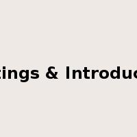 Greetings & Introductions是什么意思