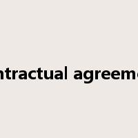 contractual agreement是什么意思