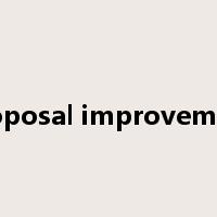 proposal improvement是什么意思