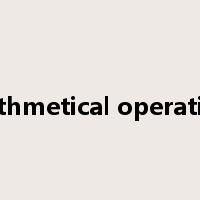 arithmetical operation是什么意思