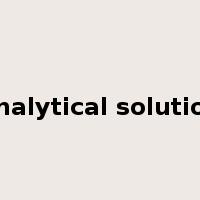 analytical solution是什么意思