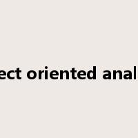 object oriented analysis是什么意思