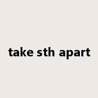 take sth apart是什么意思