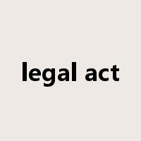legal act是什么意思