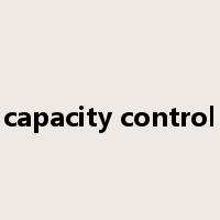 capacity control是什么意思
