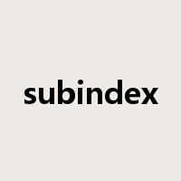 subindex是什么意思