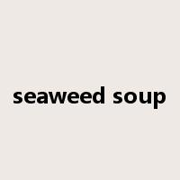 seaweed soup是什么意思