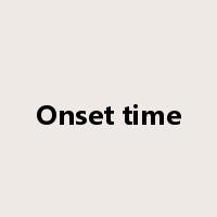 Onset time是什么意思