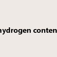 hydrogen content是什么意思