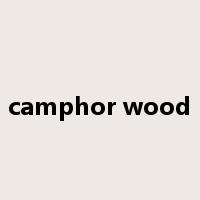 camphor wood是什么意思