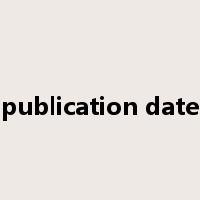 publication date是什么意思
