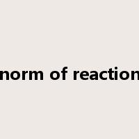 norm of reaction是什么意思