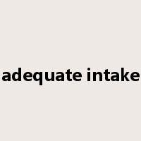 adequate intake是什么意思