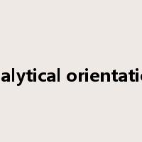 analytical orientation是什么意思
