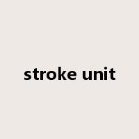 stroke unit是什么意思