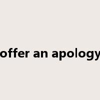offer an apology是什么意思
