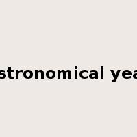 astronomical year是什么意思