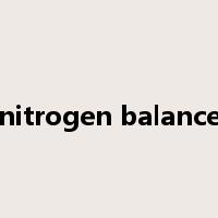nitrogen balance是什么意思