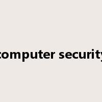 computer security是什么意思