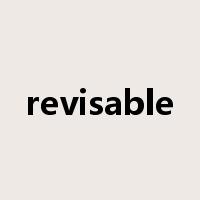 revisable是什么意思
