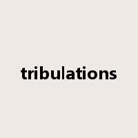 tribulations是什么意思